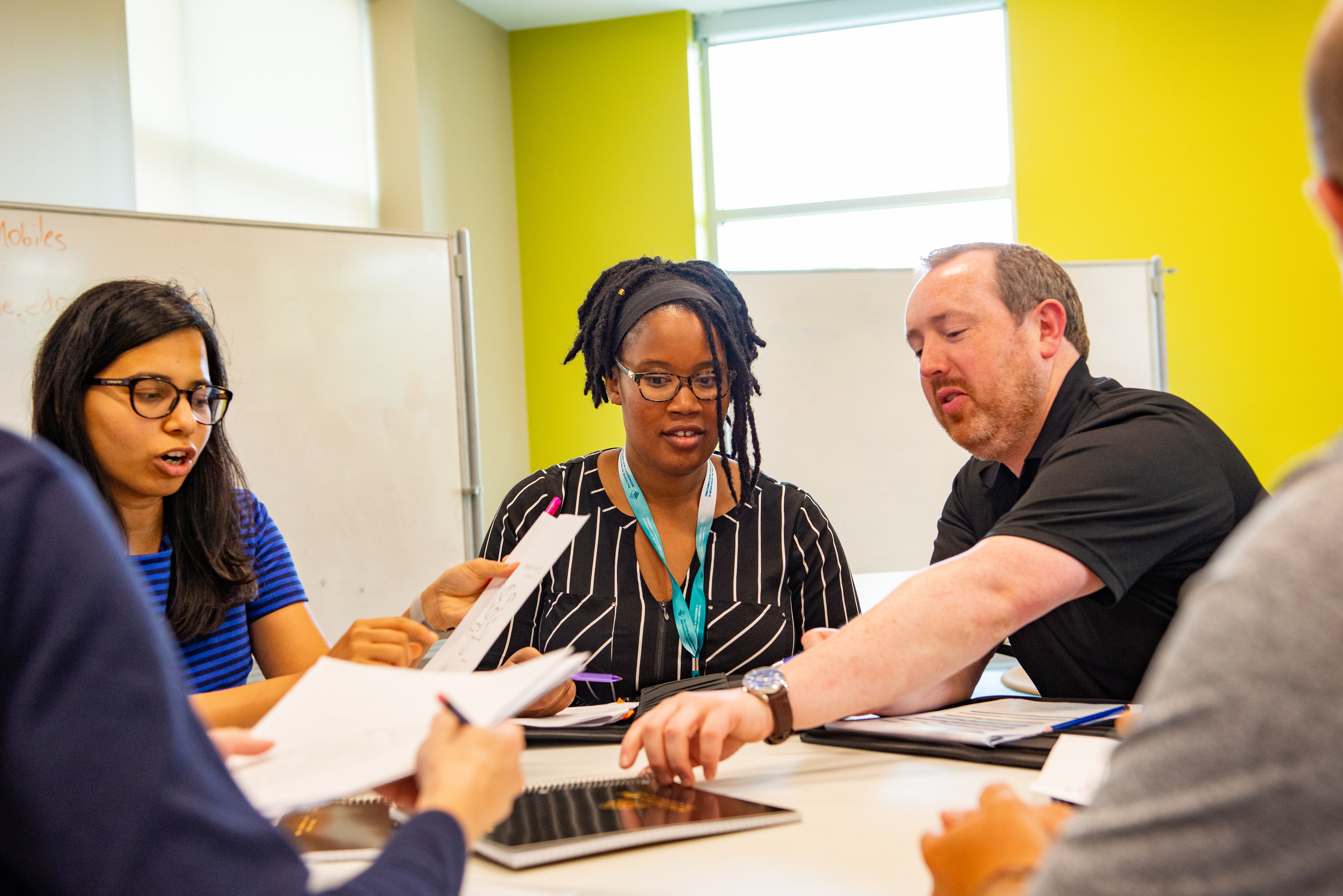 Group of teachers working together