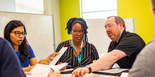 Group of teachers working together