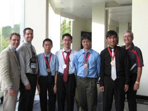 IOI 2011 team from Canada - Troy Vasiga, J.P. Pretti, Daniel Hui, Darin Yu, Kevin Yeo, Cyril Zhang and Ian Munro