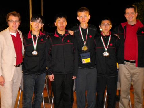 IOI 2012 team from Canada - Troy Vasiga, Geoffry Song, Angus Kong, Vitalik Buterin, Daniel Hui, and J.P. Pretti