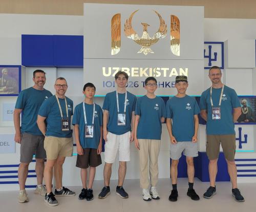 From left to right: J.P. Pretti, Troy Vasiga, Jerry Zhou, Nathan Katov, Alex Lin, Haoyang (Carlos) Jin, Paul McGrath
