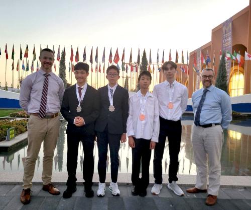From left to right: Paul McGrath, Haoyang (Carlos) Jin, Alex Lin, Jerry Zhou, Nathan Katov and Troy Vasiga