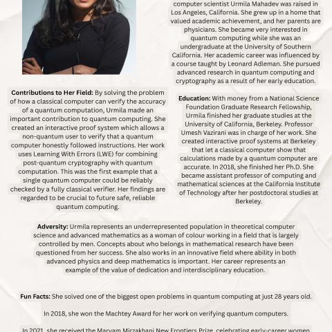 Poster about Urmila Mahadev